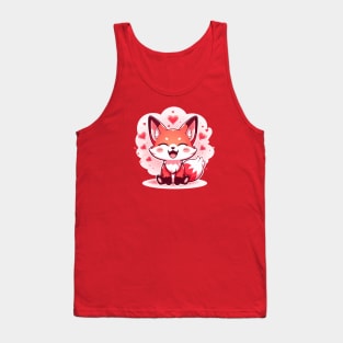 Cute fox in love Tank Top